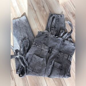 Universal Thread Gray Denim Jumpsuit
